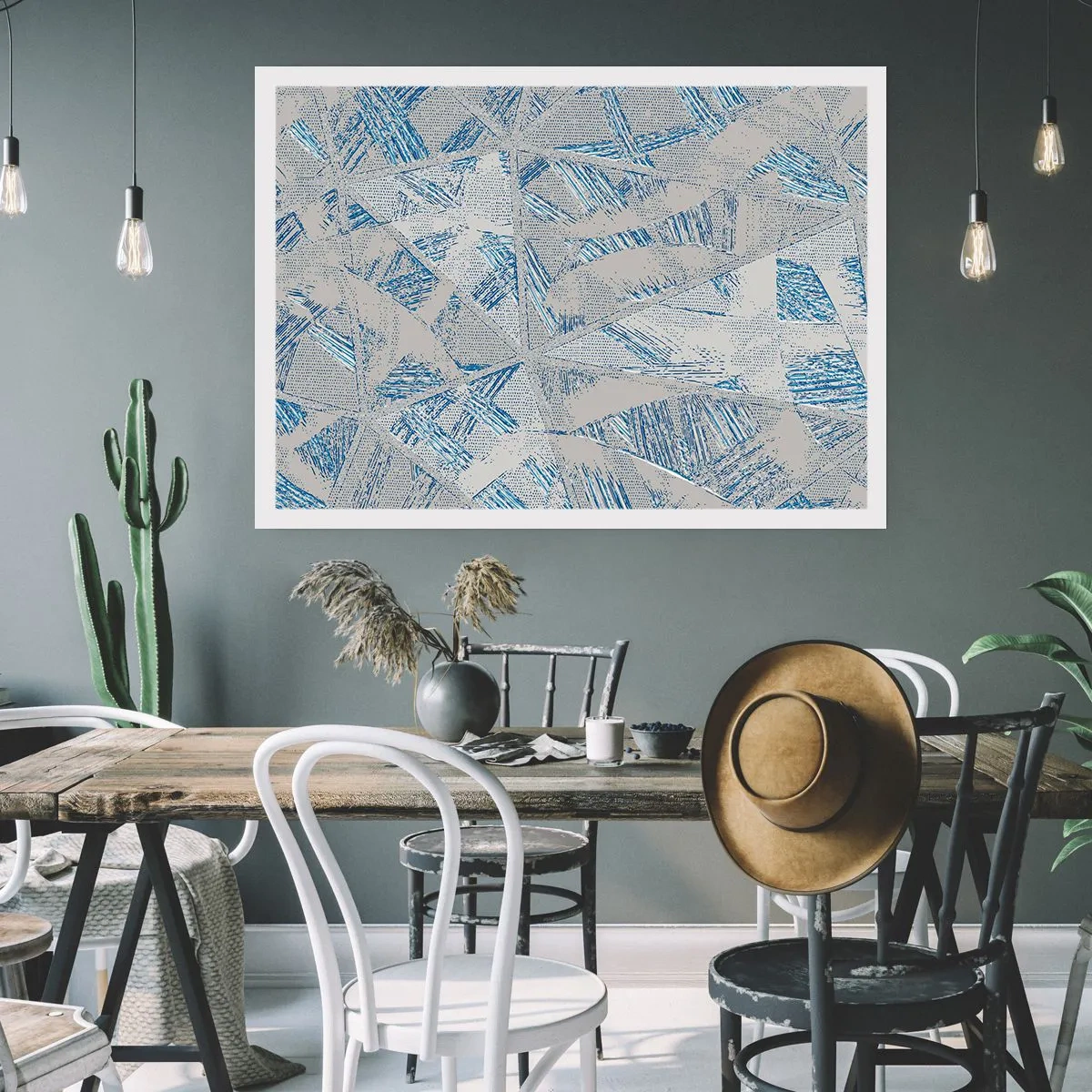 Poster - In einem blaugrauen Labyrinth - 70x50 cm