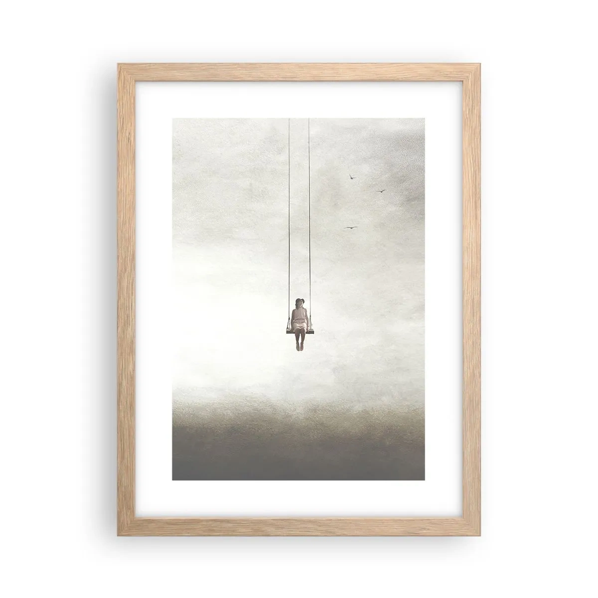 Poster in einem Rahmen aus heller Eiche - Ein Kind in uns - 30x40 cm