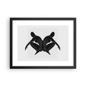 Poster in einem schwarzem Rahmen - Gemeinsame Seele - 40x30 cm