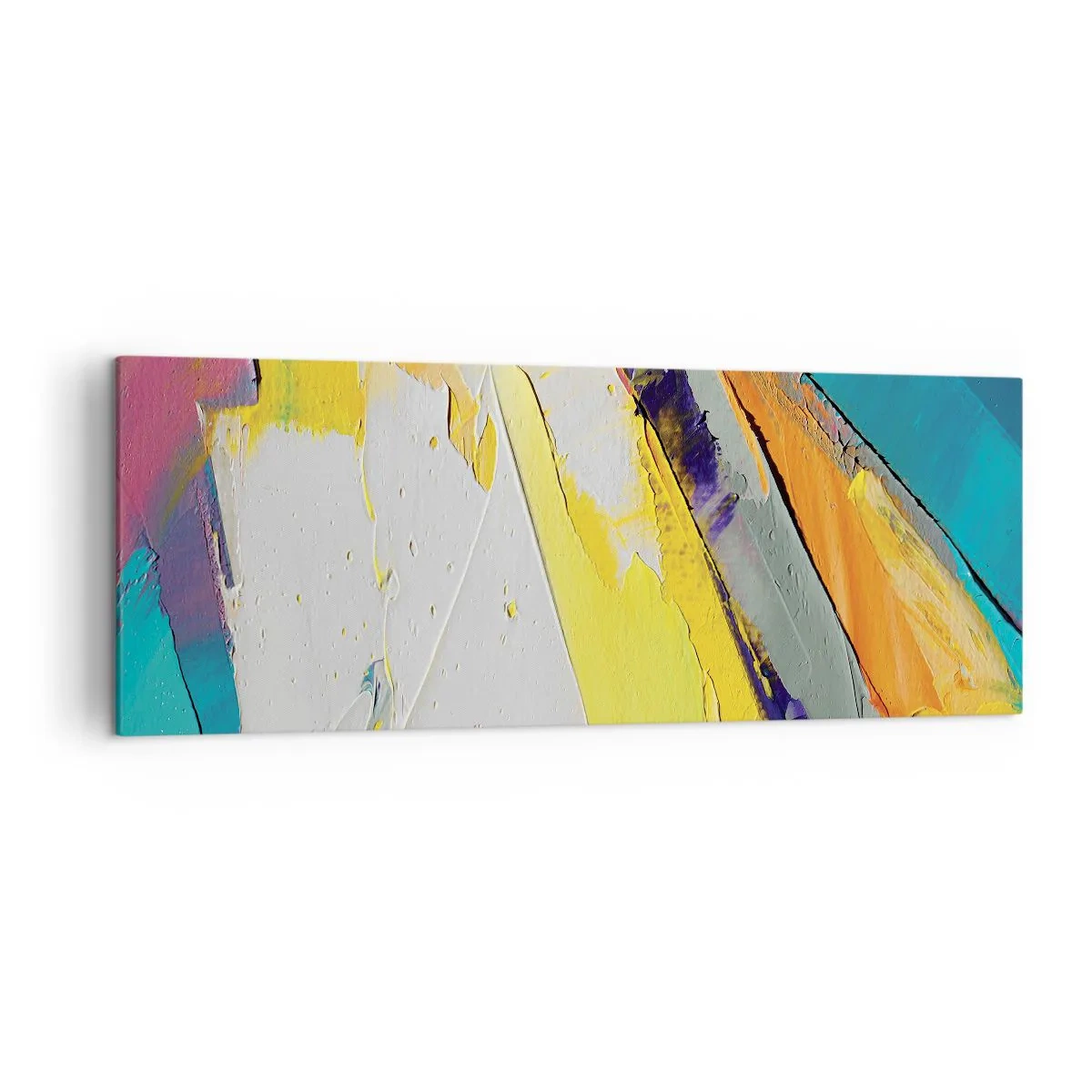 Bild auf Leinwand - Leinwandbild - Eine abstrakte Komposition in intensiven Farben - 140x50cm - Die Anatomie des Lichts - Moderne Wanddekoration für Wohnzimmer und Schlafzimmer ARTTOR