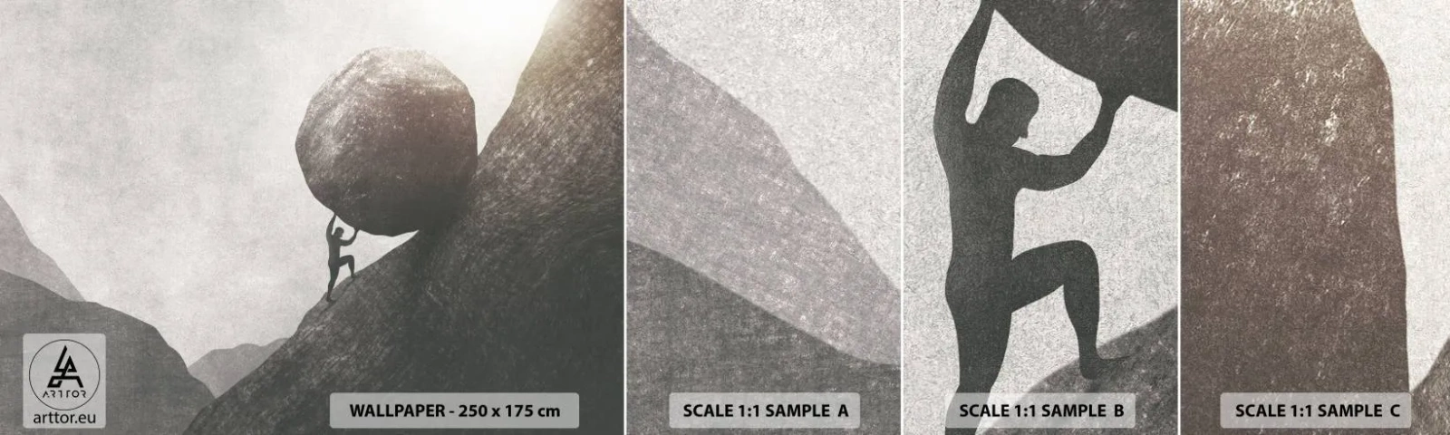 Fototapeten Muster Selbstklebend Deluxe Sticker - Ich glaube wider alle Hoffnung - Abstraktion, Stück, Gewalt - 100x30 cm