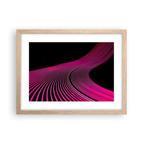 Poster in einem Rahmen aus heller Eiche - Allee des Lichts - 40x30 cm