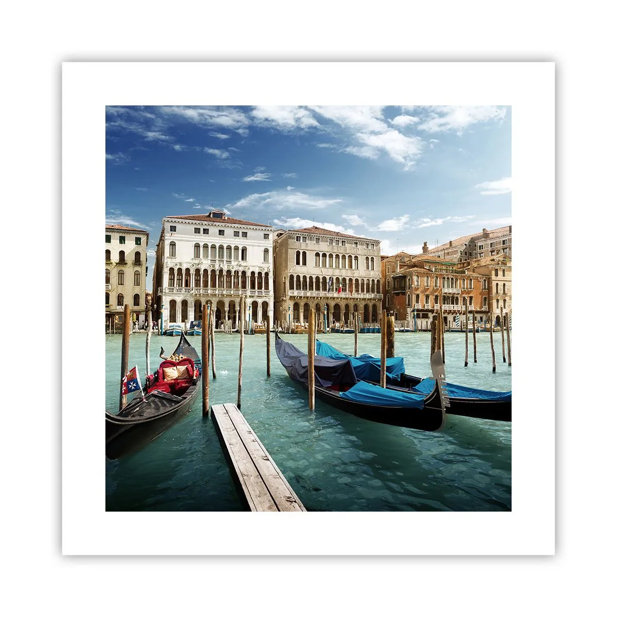 Poster - Paläste in Blau - 40x40 cm