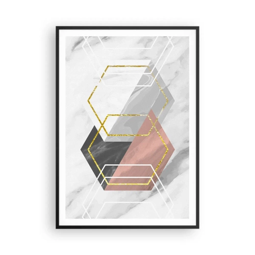 Poster in einem schwarzem Rahmen - Kettenkomposition - 70x100 cm