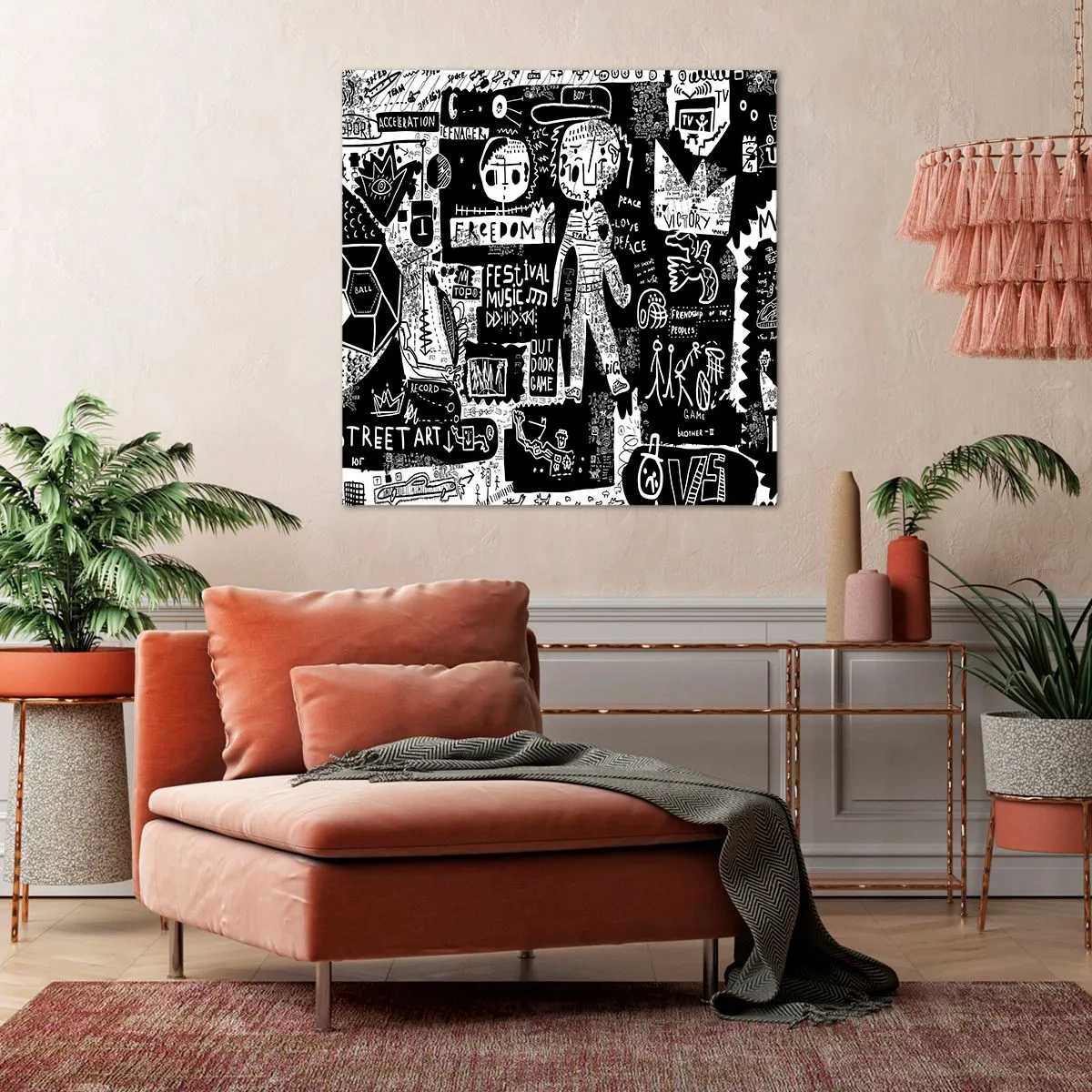 Bild auf Leinwand - Leinwandbild - Spirituelle Jugend des Gesetzes und der Freude - 60x60 cm