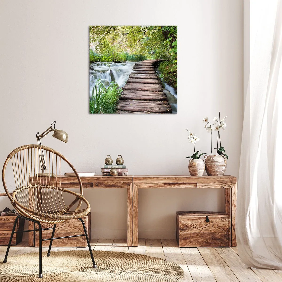 Bild auf Leinwand - Leinwandbild - Das Wasser ist überhaupt nicht ruhig - 40x40 cm