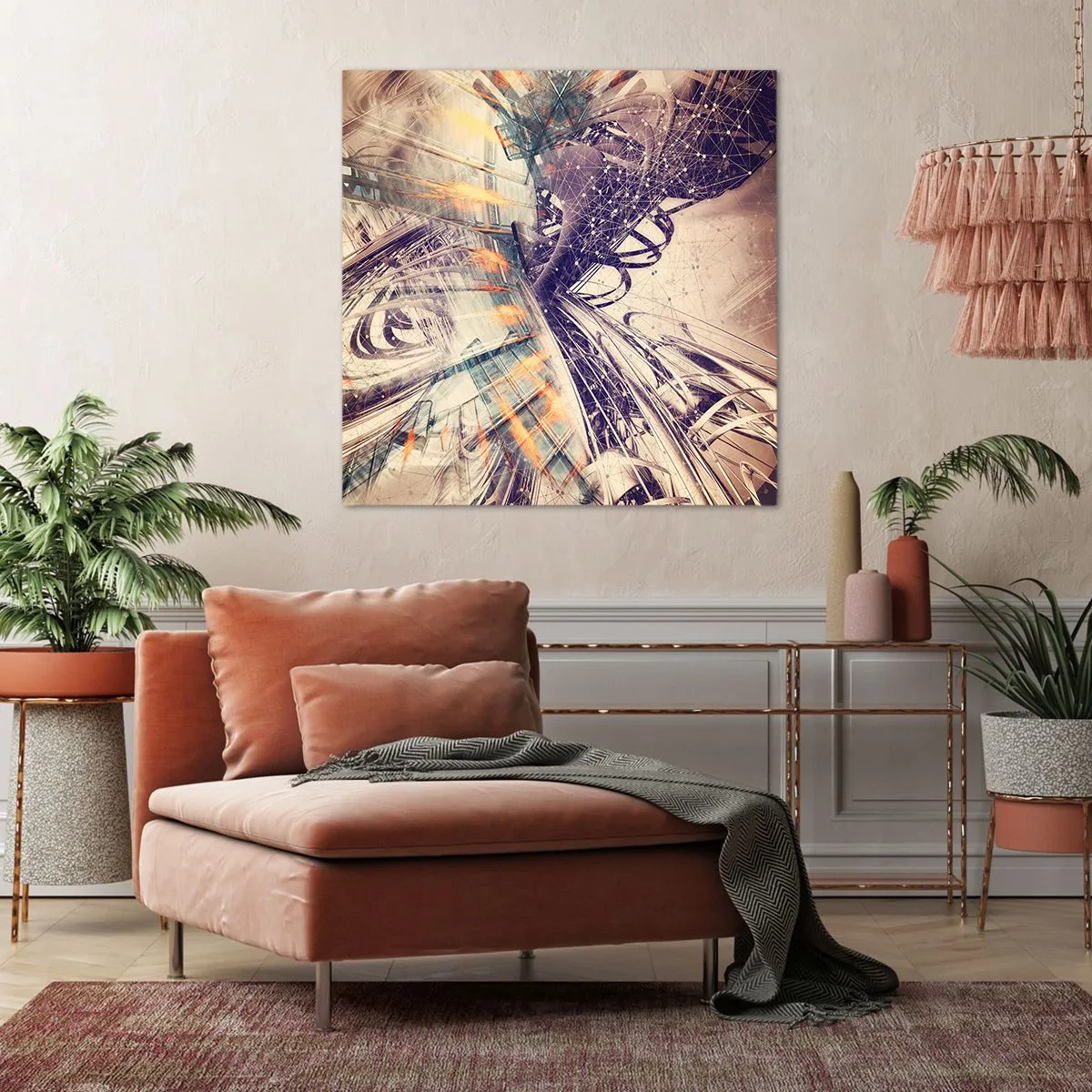 Bild auf Leinwand - Leinwandbild - In großer Eile - 60x60 cm