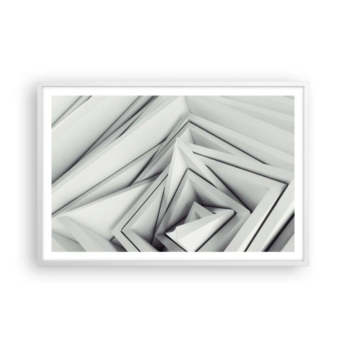 Poster in einem weißen Rahmen - Spitzwinklige Knospen - 91x61 cm