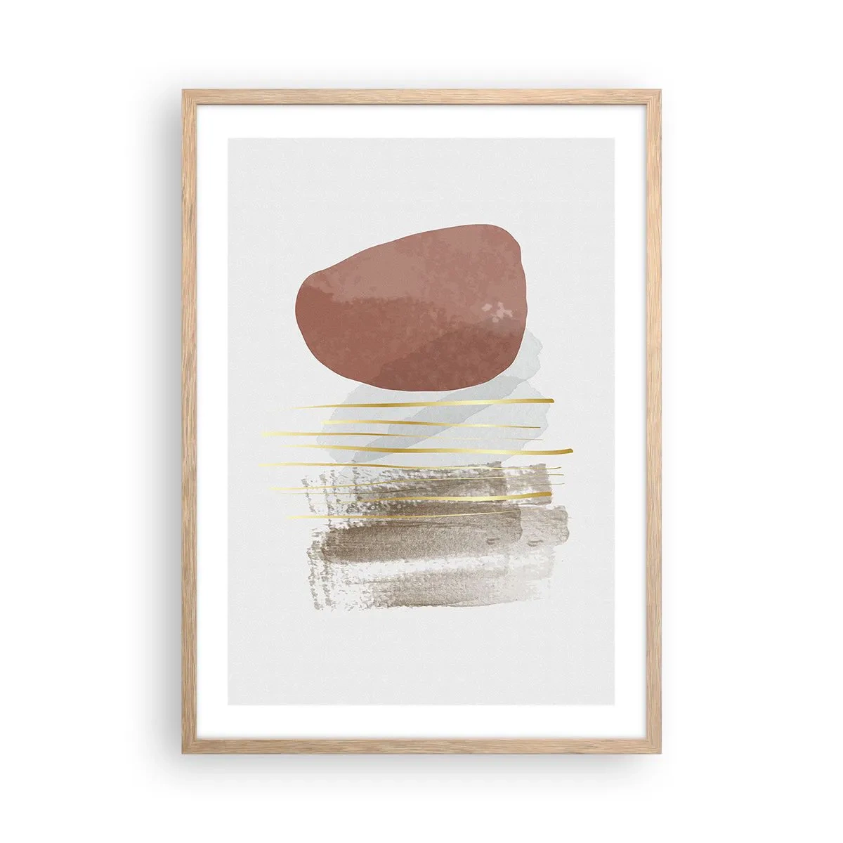 Poster in einem Rahmen aus heller Eiche - Abstrakte Kolonnade - 50x70 cm