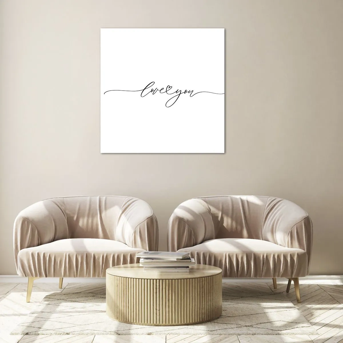 Glasbild - Bild auf glas - Schwarz auf weiß - 30x30 cm