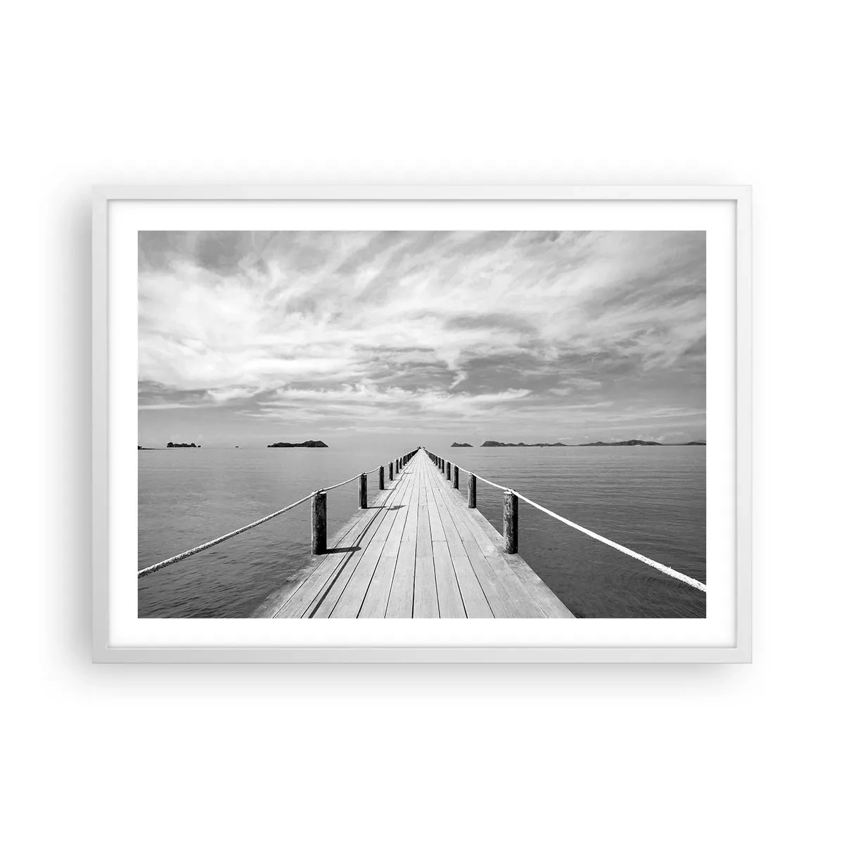 Poster in einem weißen Rahmen - Oder vielleicht eine Reise ... - 70x50 cm