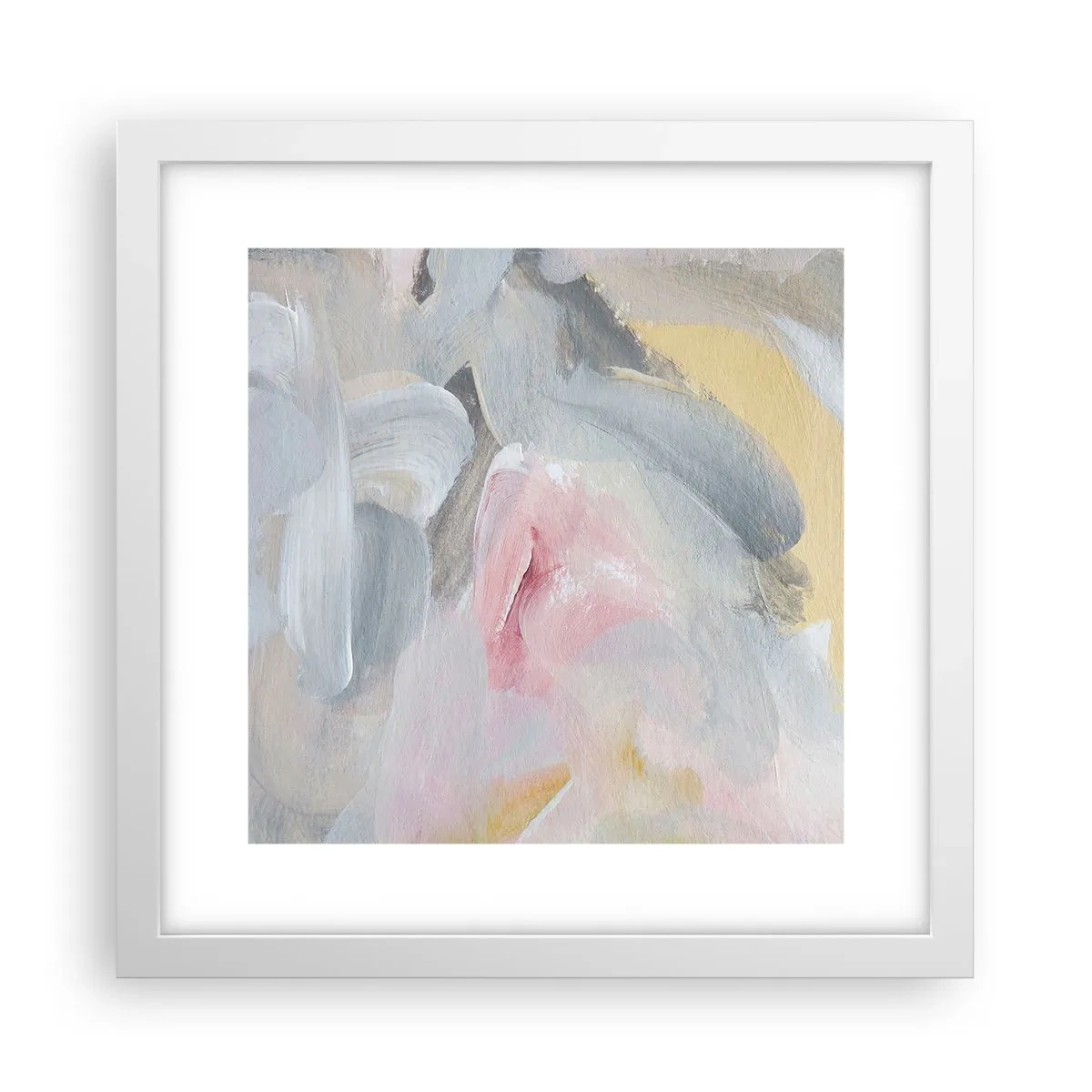 Poster in einem weißen Rahmen - In einer Pastellwelt - 30x30 cm