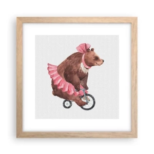 Poster in einem Rahmen aus heller Eiche - Was für ein Affentheater! - 30x30 cm