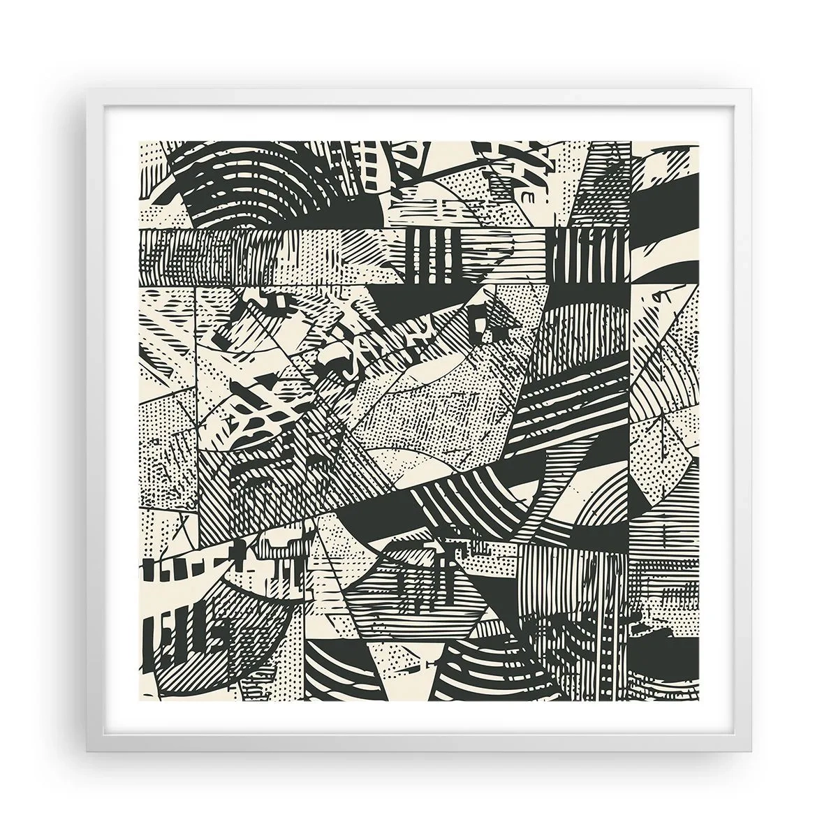 Poster in einem weißen Rahmen - Die Dynamik der Gegenwart - 60x60 cm