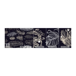 Fototapeten Muster Selbstklebend Deluxe Sticker - Gefiederte Spitze - Vogelfeder, Grafik, Stück - 100x30 cm