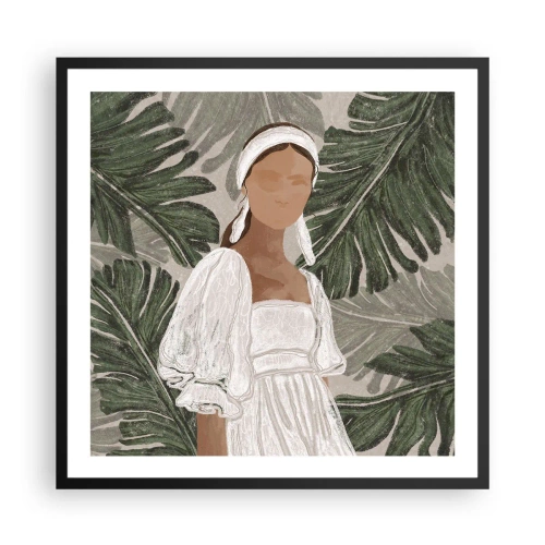 Poster in einem schwarzem Rahmen - Exotisches Porträt - 60x60 cm