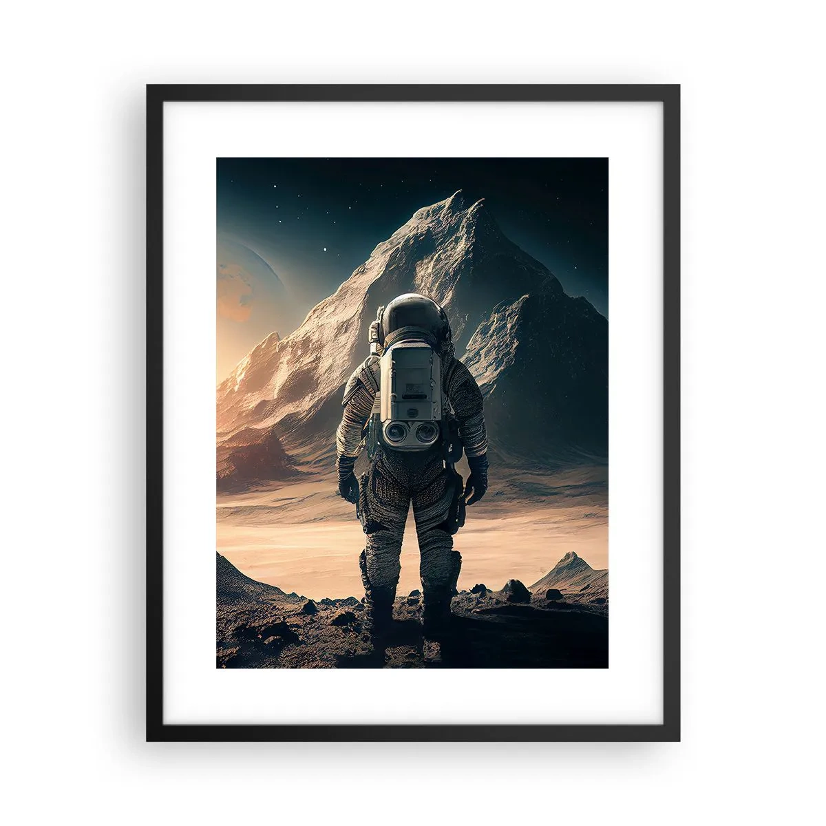 Poster in einem schwarzem Rahmen - Neue Herausforderung - 40x50 cm