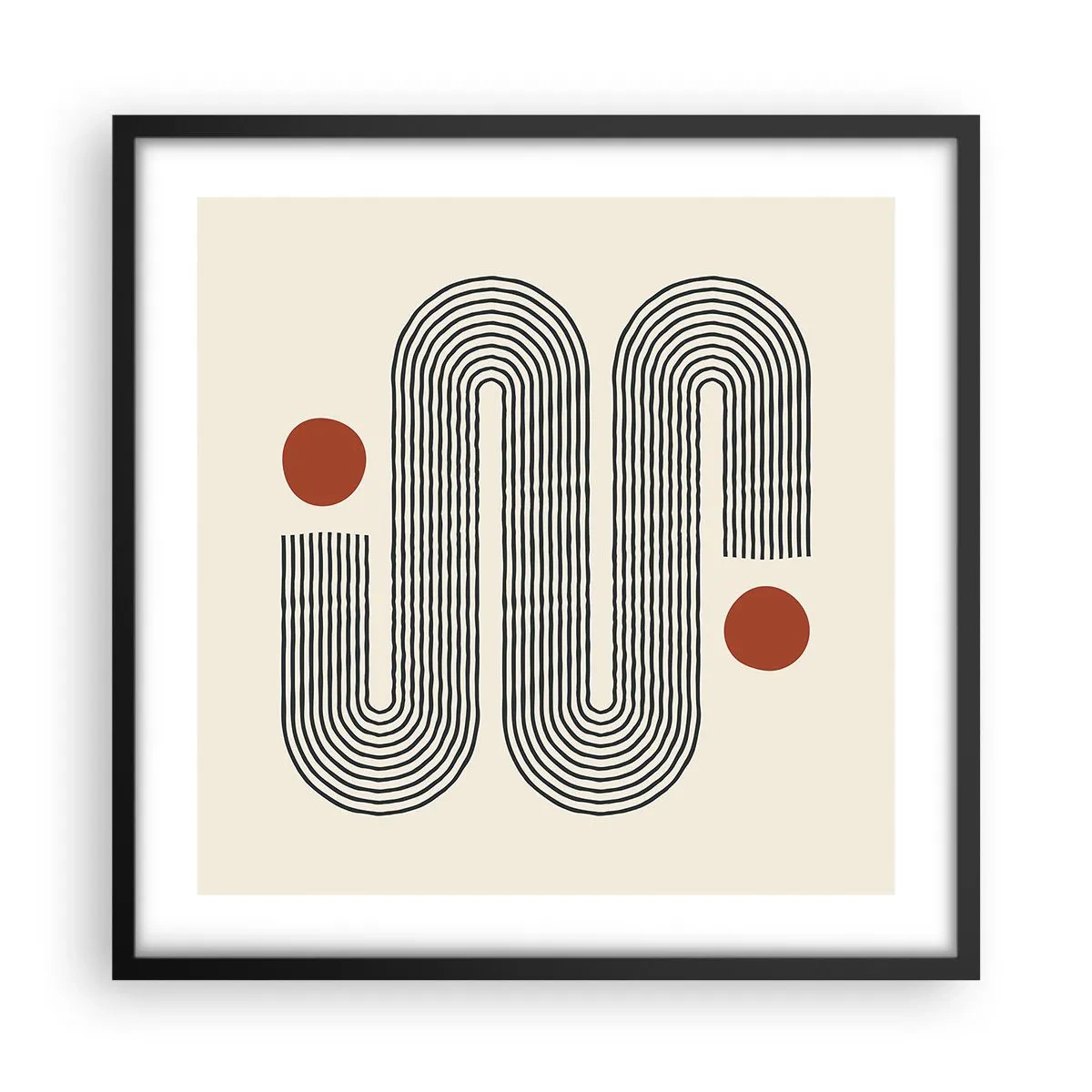 Poster in einem schwarzem Rahmen - Vom Anfang bis zum Ende - 50x50 cm