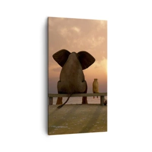 Bild auf Leinwand - Leinwandbild - Es tut gut zusammen zu schweigen - 45x80 cm