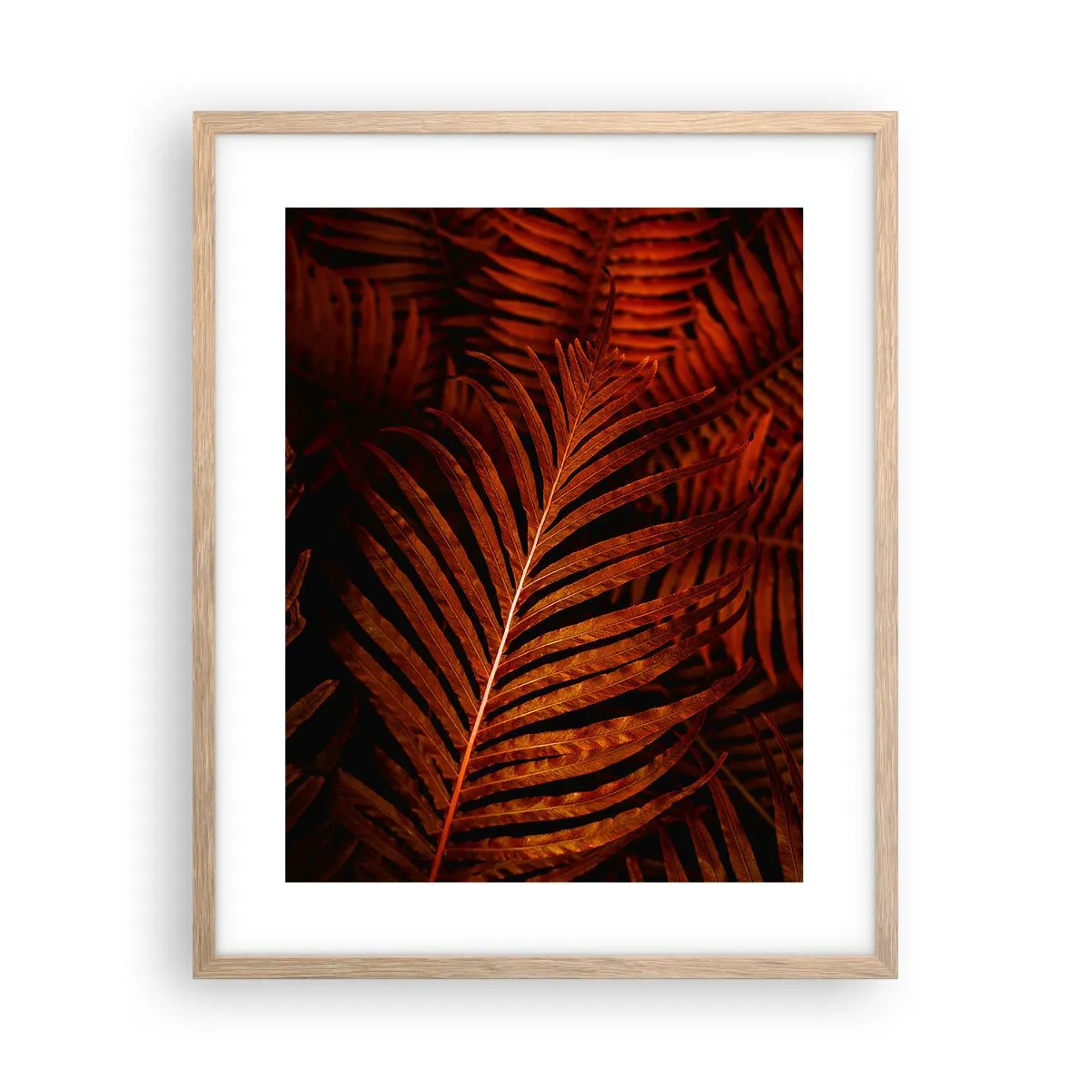 Poster in einem Rahmen aus heller Eiche - Die Hitze des Lebens - 40x50 cm