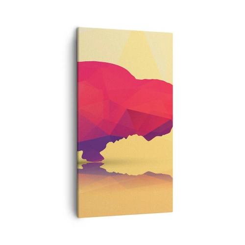 Bild auf Leinwand - Leinwandbild - Die Amaranth-Stärke des Bisons - 45x80 cm