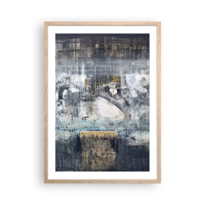 Poster in einem Rahmen aus heller Eiche - Wie auf Eis, wie nach Dezember - 50x70 cm