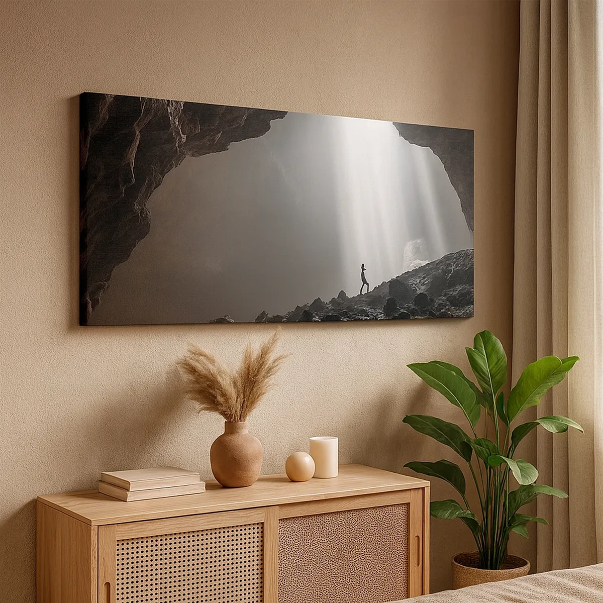 Bild auf Leinwand - Leinwandbild - Die leuchtende Grotte - 30x30 cm