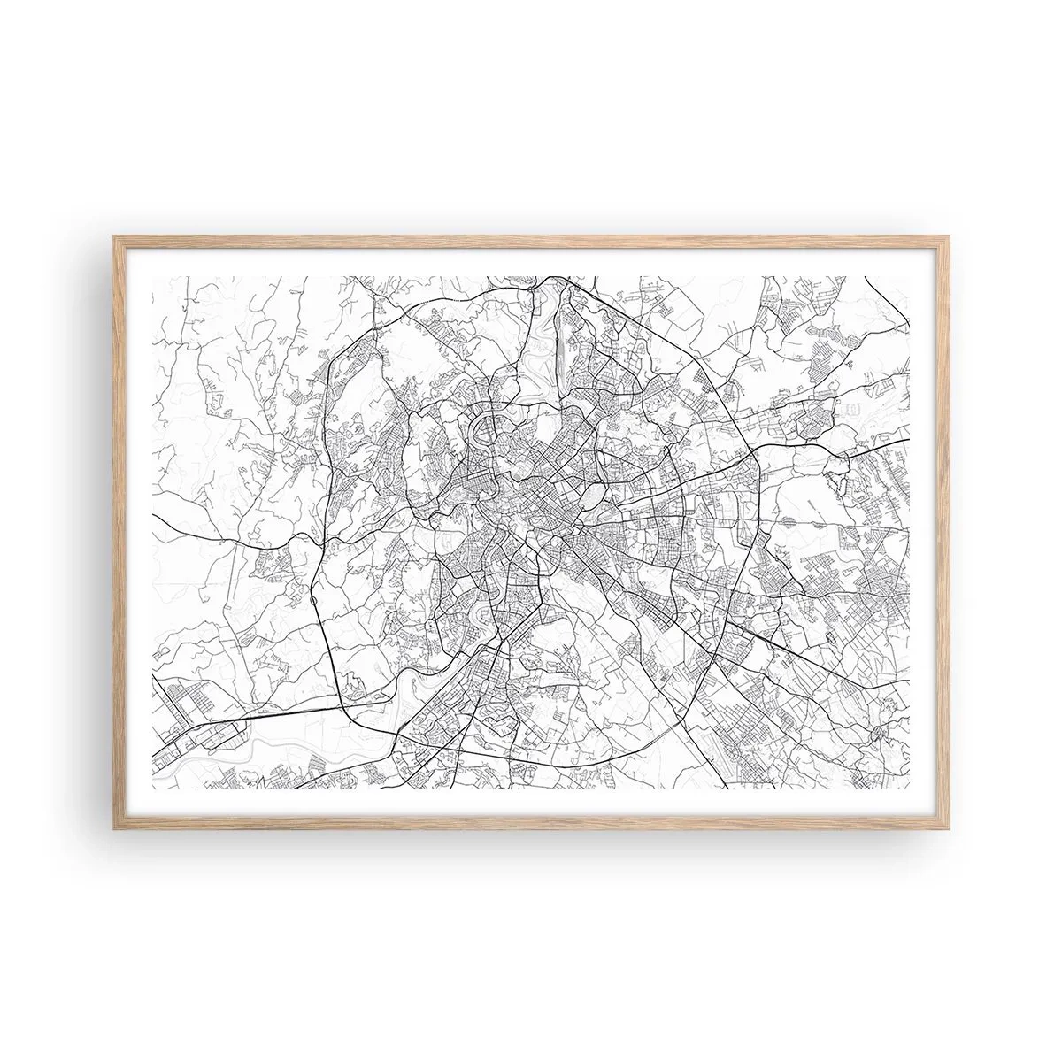 Poster in einem Rahmen aus heller Eiche - Römischer Kreis - 100x70 cm