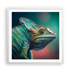 Poster in einem weißen Rahmen - Siehst du mich? Nicht gut… - 60x60 cm