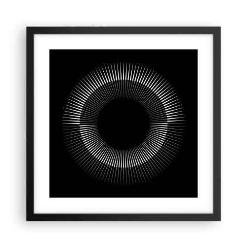 Poster in einem schwarzem Rahmen - Schwarze Sonne - 40x40 cm