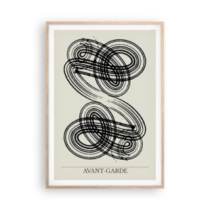 Poster in einem Rahmen aus heller Eiche - Es kam spontan heraus - 70x100 cm