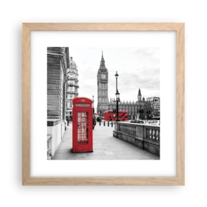 Poster in einem Rahmen aus heller Eiche - London, ohne Zweifel - 30x30 cm