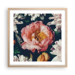 Poster in einem Rahmen aus heller Eiche - Mit barocker Pracht - 50x50 cm