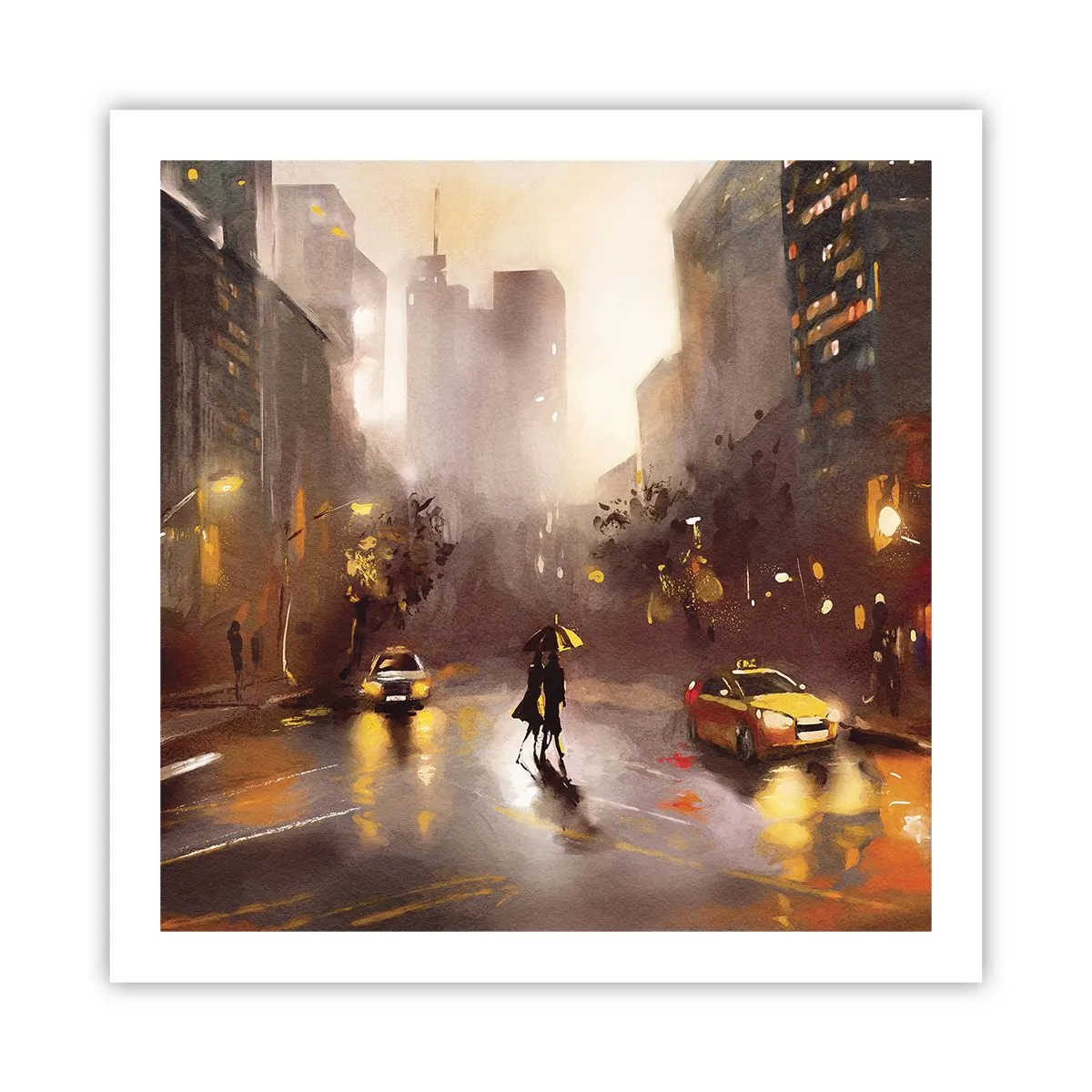 Poster - Im Licht von New York - 60x60 cm