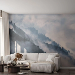 Selbstklebende Fototapete Deluxe Sticker - Mystik der Berge - Landschaft, Berge, Wald - 350x256 cm