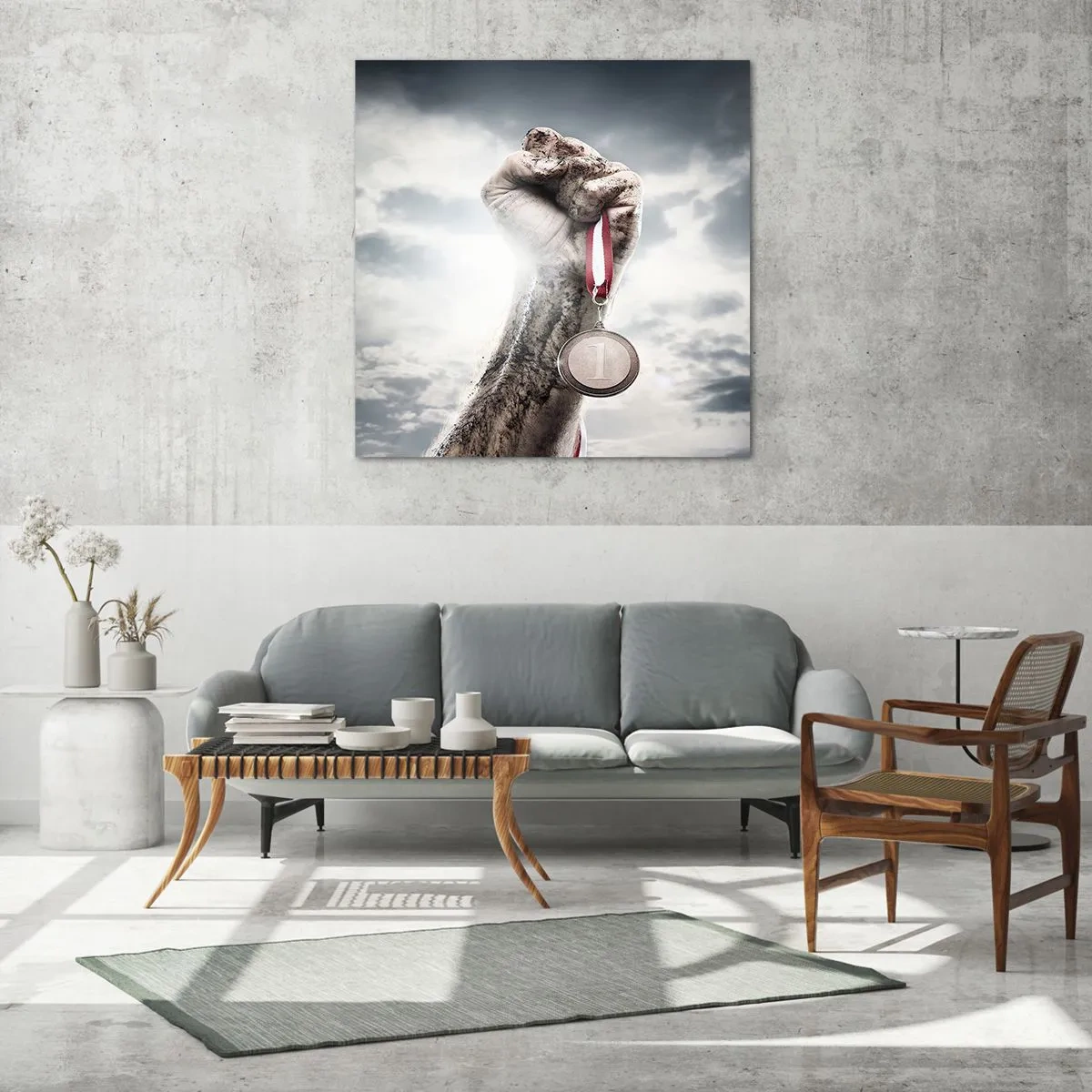 Glasbild - Bild auf glas - Per aspera ad astra - 40x40 cm