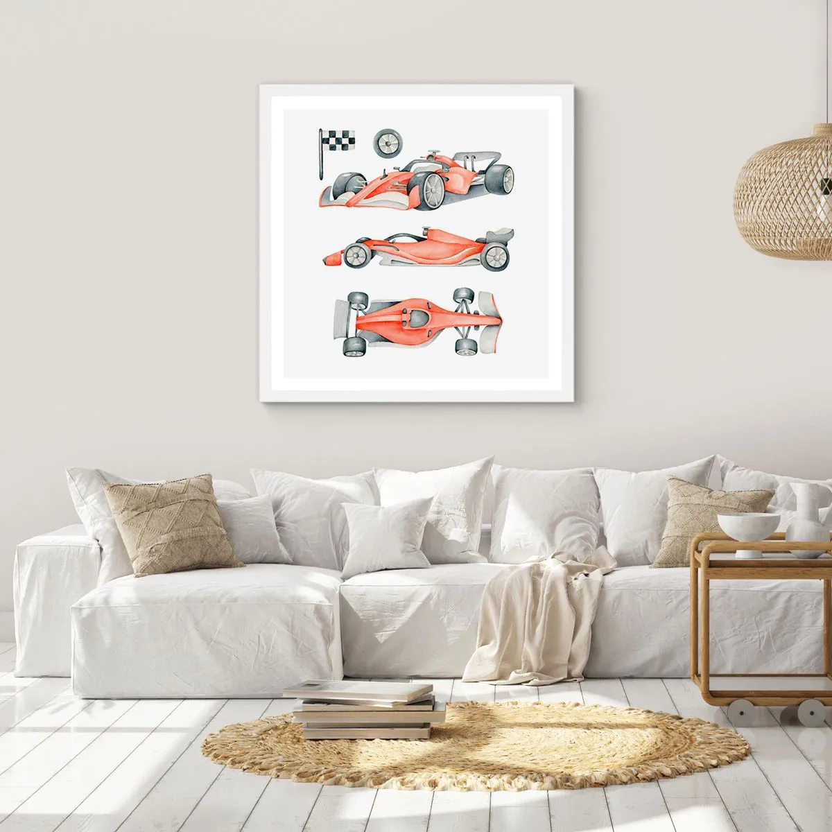 Poster in einem weißen Rahmen - Dem Traum folgen - 60x60 cm