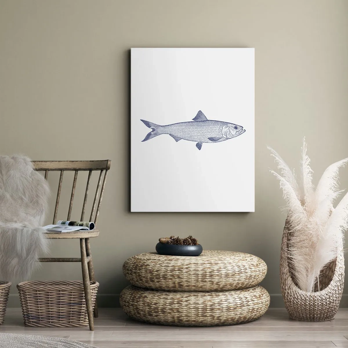 Bild auf Leinwand - Leinwandbild - Grüße aus den nördlichen Meeren - 65x120 cm