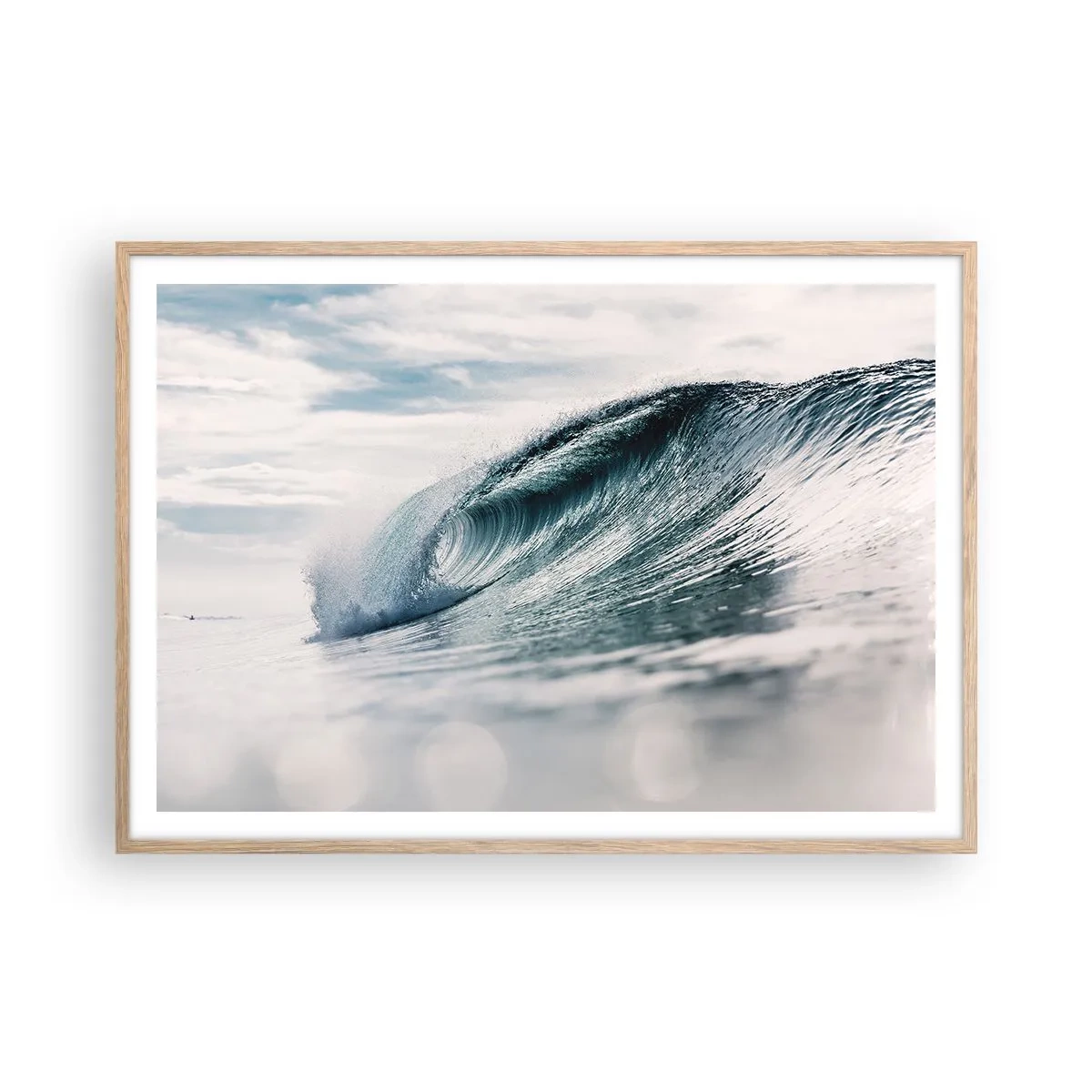 Poster in einem Rahmen aus heller Eiche - Wasserspitze - 100x70 cm