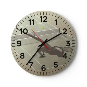 Wanduhr - Glasuhr - Überwinde dich selbst - 40x40 cm