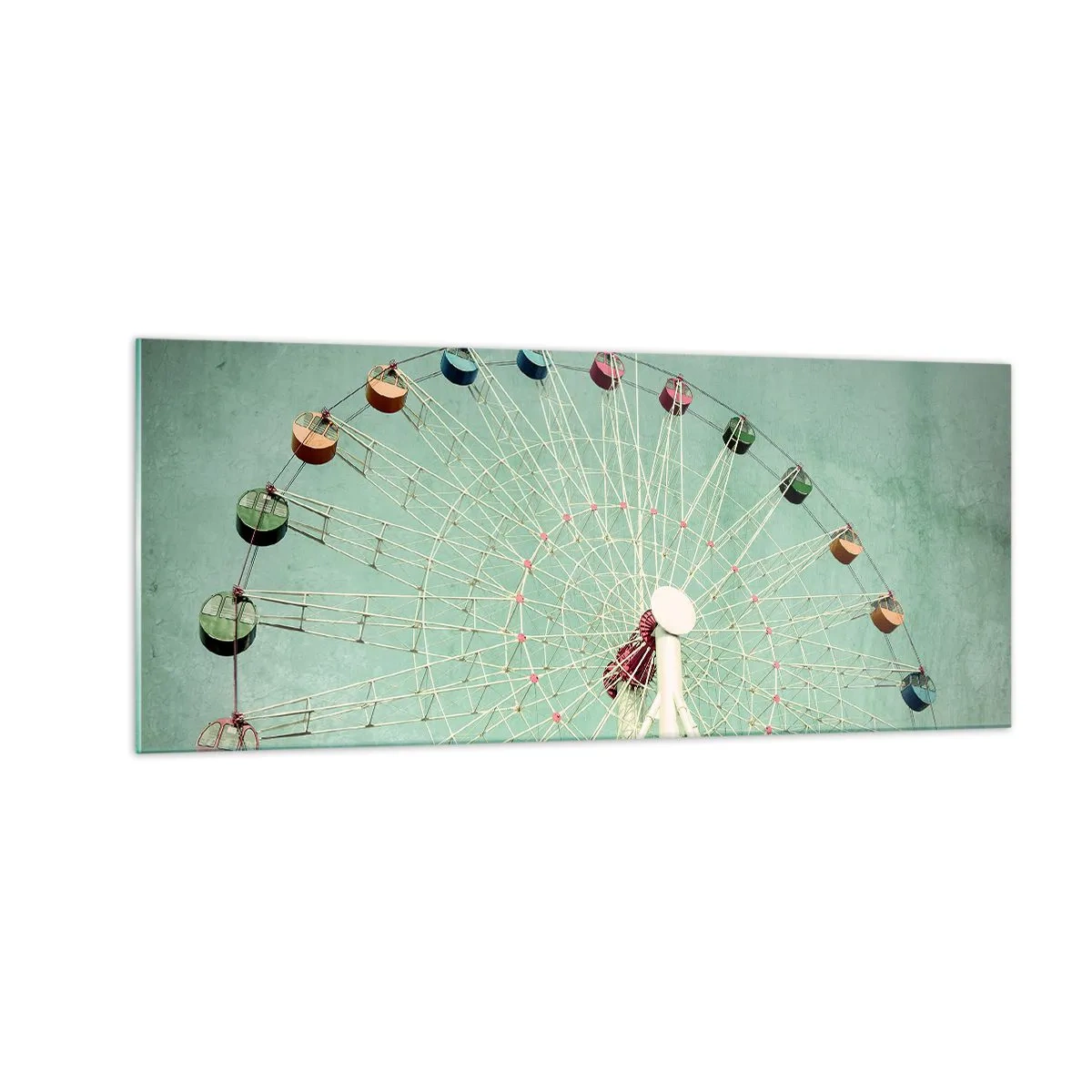 Glasbild - Bild auf glas - Wir laden zum Spiel ein - 100x40 cm