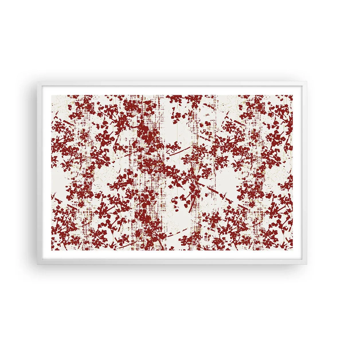 Poster in einem weißen Rahmen - Wie alter Perkal - 91x61 cm