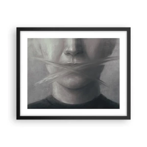 Poster in einem schwarzem Rahmen - Ohne ein Wort - 50x40 cm