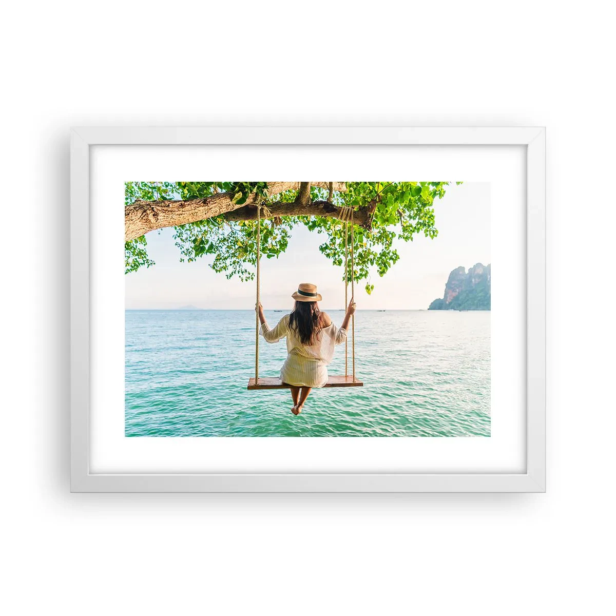 Poster in einem weißen Rahmen - Das Leben ist wunderschön - 40x30 cm