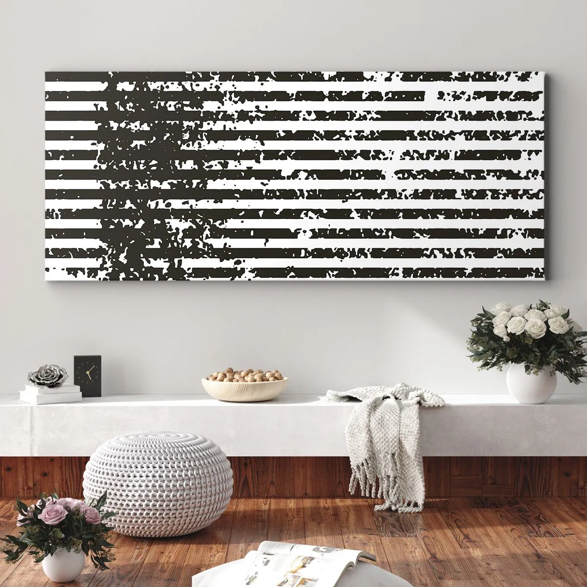 Bild auf Leinwand - Leinwandbild - Rhythmus und Rauschen - 90x30 cm