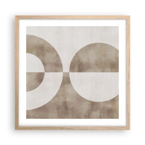 Poster in einem Rahmen aus heller Eiche - Ähnlichkeiten und Unterschiede - 50x50 cm