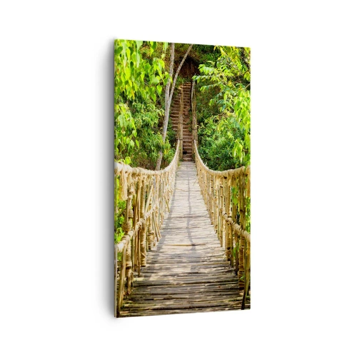 Bild auf Leinwand - Leinwandbild - Im Grünen ausgesetzt - 55x100 cm