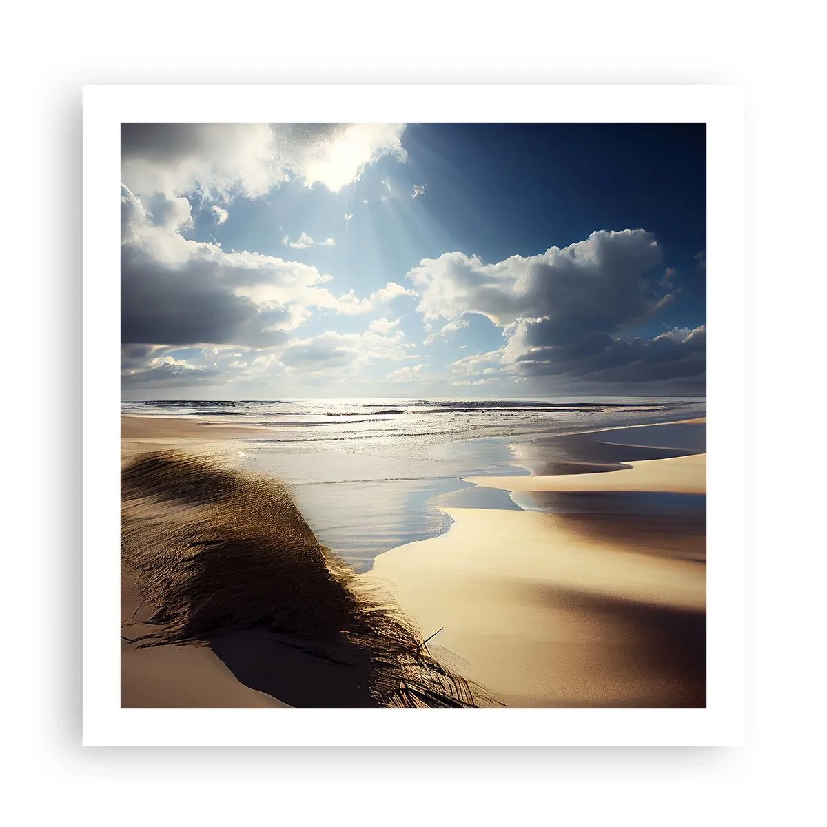 Poster - Strand, wilder Strand - 60x60 cm