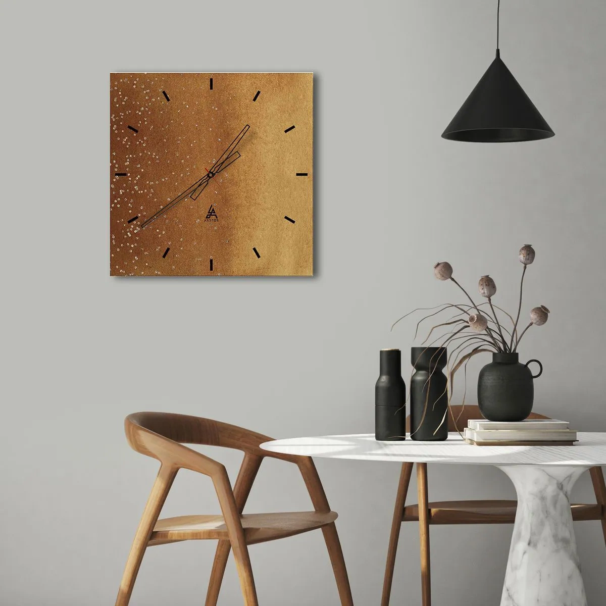 Wanduhr - Glasuhr - Die Geburt des Lichts - 30x30 cm