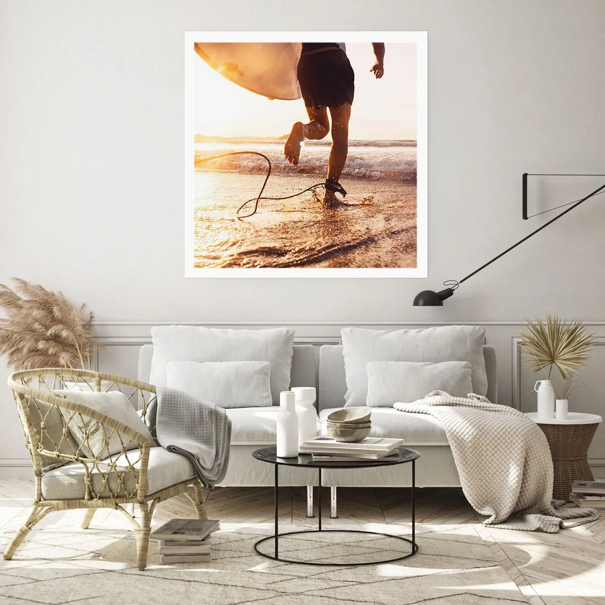 Poster - Um die Welle zu treffen - 60x60 cm